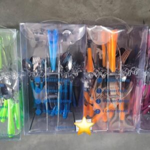 24pc cutlery set with stand